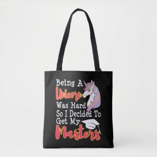 Funny Masters Degree Graduation MSW MBA Gift Tote Bag