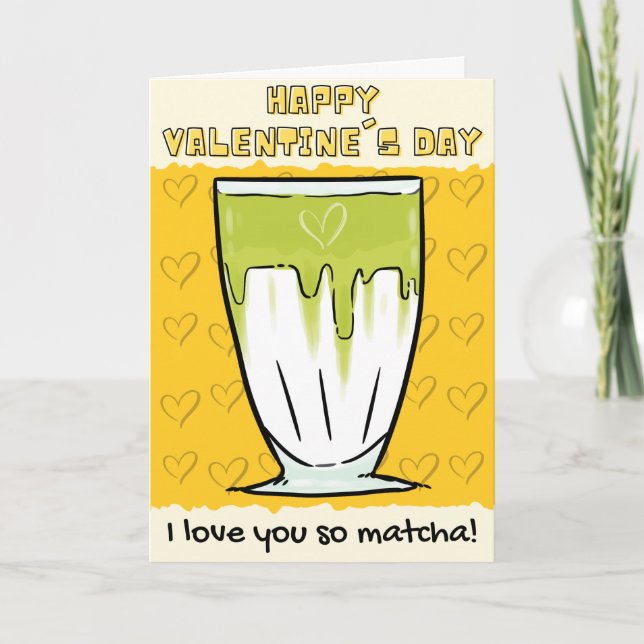 Funny  Matcha Valentine Card (Front)