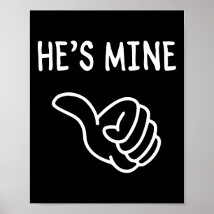 Funny Matching Couple Romantic Love Valentine Humo Poster