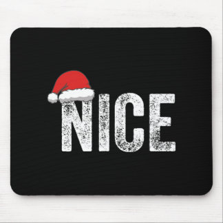 Funny Matching Couples Naughty Nice Christmas His  Mouse Pad