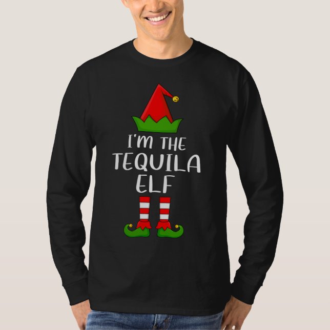 Funny Matching Family I'm The Tequila Elf Christma T-Shirt (Front)
