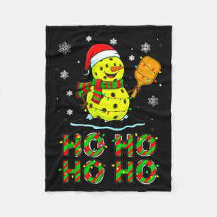 Funny Matching Family Santa Ho Ho Ho Ckleball Chri Fleece Blanket