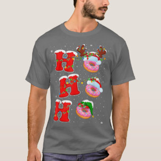 Funny Matching Family Santa Ho Ho Ho Doughnuts Chr T-Shirt