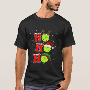 Funny Matching Family Santa Ho Pickleball Christma T-Shirt