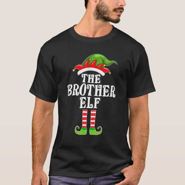 Funny Matching Family The Brother Elf Christmas Co T-Shirt (Front)