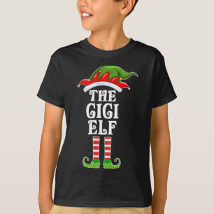 Funny Matching Family The Gigi Elf Christmas Costu T-Shirt