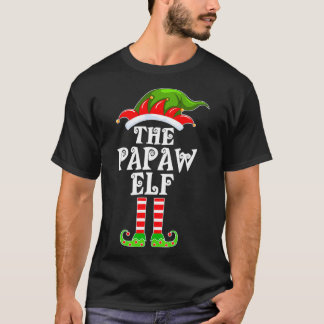 Funny Matching Family The Papaw Elf Christmas Cost T-Shirt