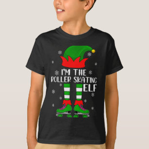 Funny Matching Group The Roller Skating Elf Christ T-Shirt