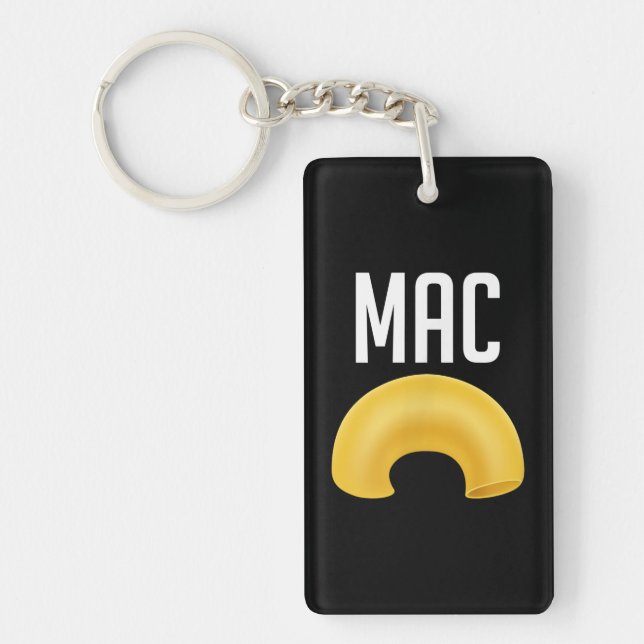 Funny Matching Macaroni And Cheese Halloween Key Ring (Front)