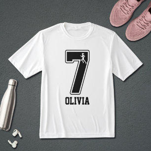 Funny Matching Number 7 Couple Running Custom Name T-Shirt