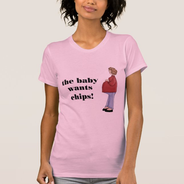 Funny Maternity Design T-Shirt (Front)