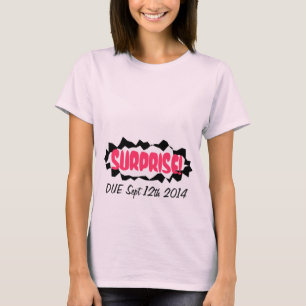 Funny maternity shirt with due date for mum to be