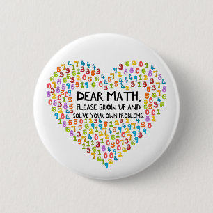 Funny Math 6 Cm Round Badge