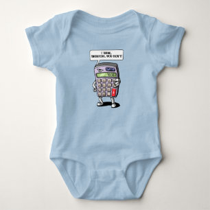 Funny Math Algebra Calculator Mathematics Joke Baby Bodysuit