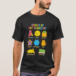 Funny Math Cat Geometry Back to School Mathematics T-Shirt