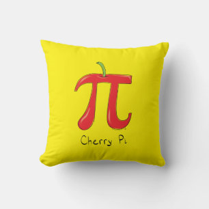 Funny Math Cherry Pi Symbol Cushion