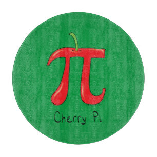 Funny Math Cherry Pi Symbol Cutting Board