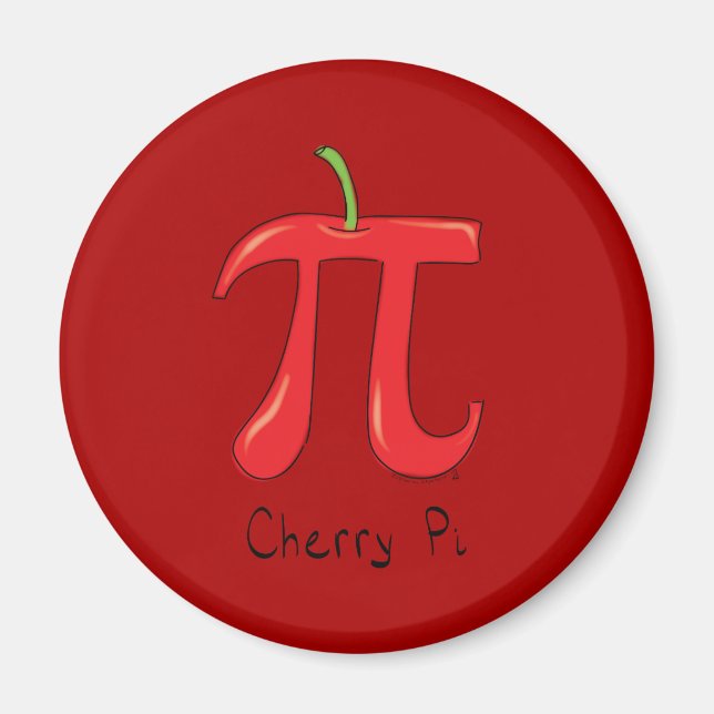 Funny Math Cherry Pi Symbol Magnet (Front)