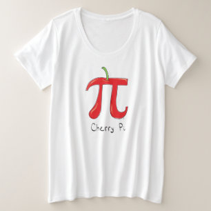 Funny Math Cherry Pi Symbol Plus Size T-Shirt