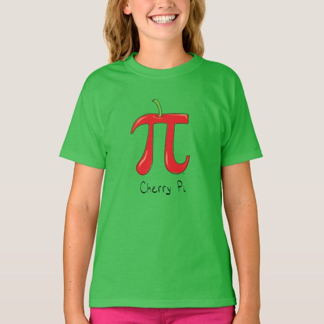 Funny Math Cherry Pi Symbol T-Shirt (Front)