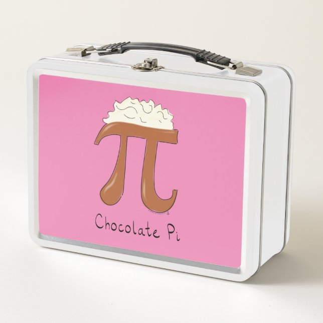 Funny Math Chocolate Pi Symbol Metal Lunch Box (Front)