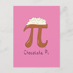 Funny Math Chocolate Pi Symbol Postcard
