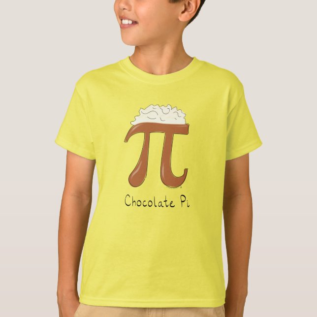 Funny Math Chocolate Pi Symbol T-Shirt (Front)