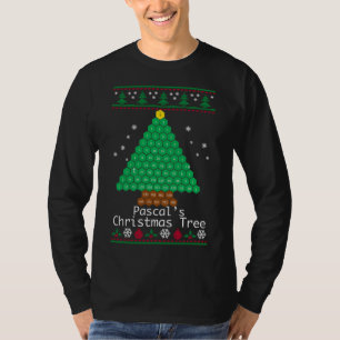 Funny Math Christmas Sweater-Pascal Tree Math Geek T-Shirt