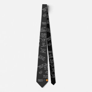 Funny Math Collection Tie -Dark All Over Print