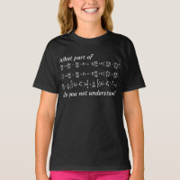 Funny Math Equation Kids Boys Girls