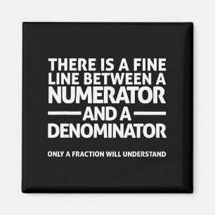 Funny Math, Fine Line Numerator Denominator Magnet