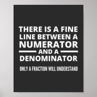 Funny Math FINE LINE NUMERATOR DENOMINATOR