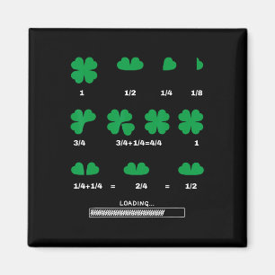 Funny Math Fraction Four Leaf Clover Teacher St Pa Magnet