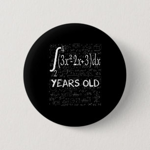 Funny Math Geek 50 Years Old 50th Birthday Integra 6 Cm Round Badge