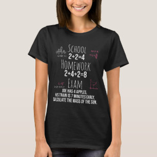 Funny Math Gift For Teen Girls Tween Women Teacher T-Shirt