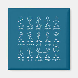 Funny Math Graph Stick Figures Algebra Calculus Hu Magnet