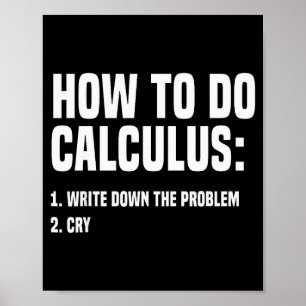 Funny Math How To Do Calculus Funny Algebra  Poster