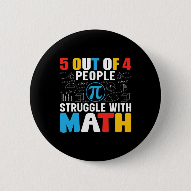 Funny Math Humour 6 Cm Round Badge (Front)