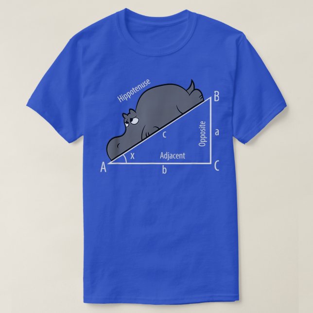 Funny Math Humour Hippotenuse Hypotenuse Funny T-Shirt (Design Front)