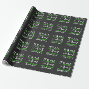 Funny Math Imaginary Number Equation Humour Wrapping Paper