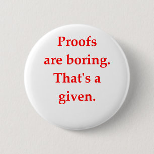 funny math joke 6 cm round badge