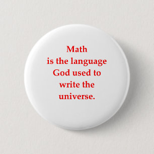 funny math joke 6 cm round badge