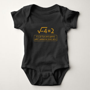 Funny Math Joke - imaginary number missing Baby Bodysuit