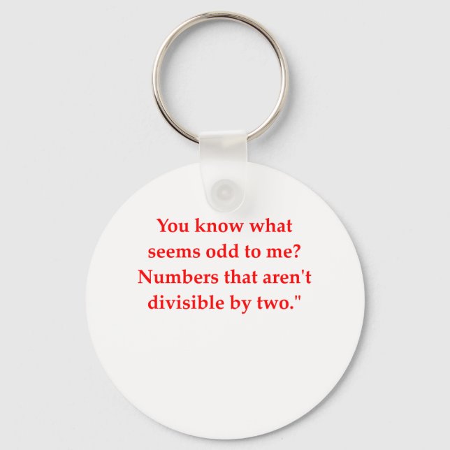funny math joke key ring (Front)