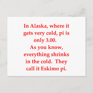 funny math joke postcard