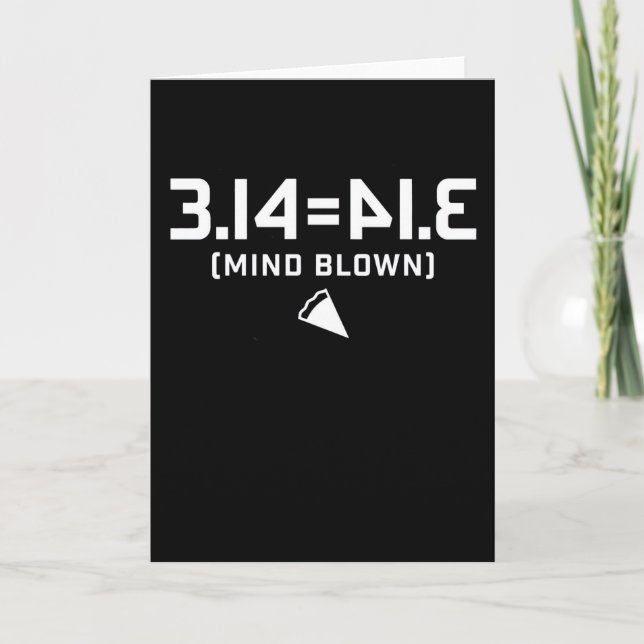 Funny Math Lover 3.14 Mathematics Pi Day Symbol Card (Front)