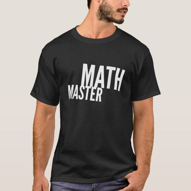 Funny Math Master T shirt (Front)