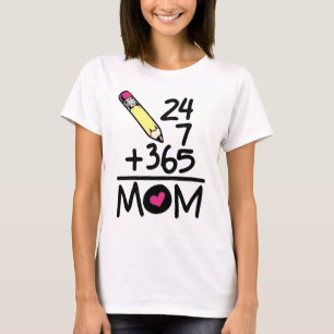 Funny Math Mum Teacher Gift Cute Pencil T-Shirt