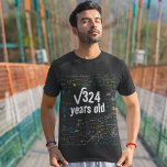 Funny Math Nerd Birthday Formula Science Fan Lover T-Shirt<br><div class="desc">Introducing our customisable funny birthday t-shirts! Celebrate your special day in style with a shirt that is uniquely yours. With our easy-to-use online design tool, you can create a birthday shirt that reflects your personality and sense of humour. Whether you want to make a bold statement or keep it simple,...</div>