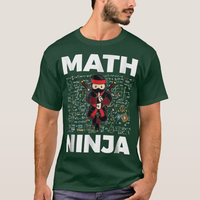 Funny Math Ninja For Mathematicseacher Student fri T-Shirt (Front)